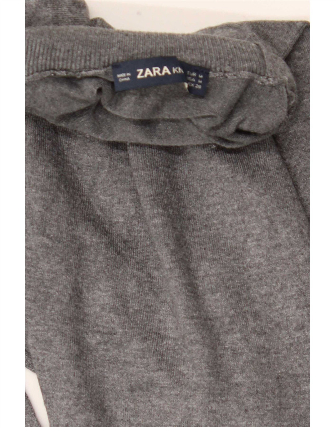 Pulover pentru femei cu gât rulat Zara UK 12 Gri mediu