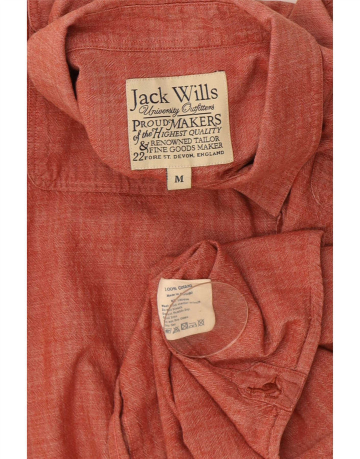 Cămașă Jack Wills pentru bărbați, bumbac roșu mediu