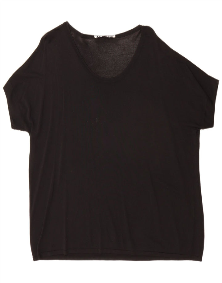 Tricou supradimensionat pentru femei Zara UK 16 Large Negru