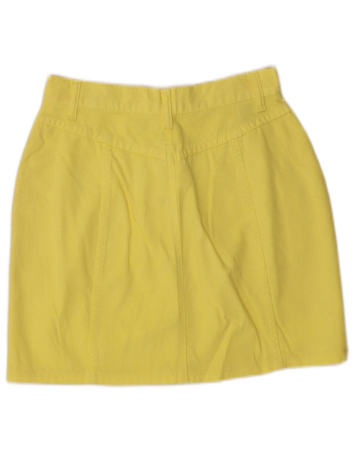 Fusta mini pentru femei Benetton IT 40 Small W26 Bumbac galben