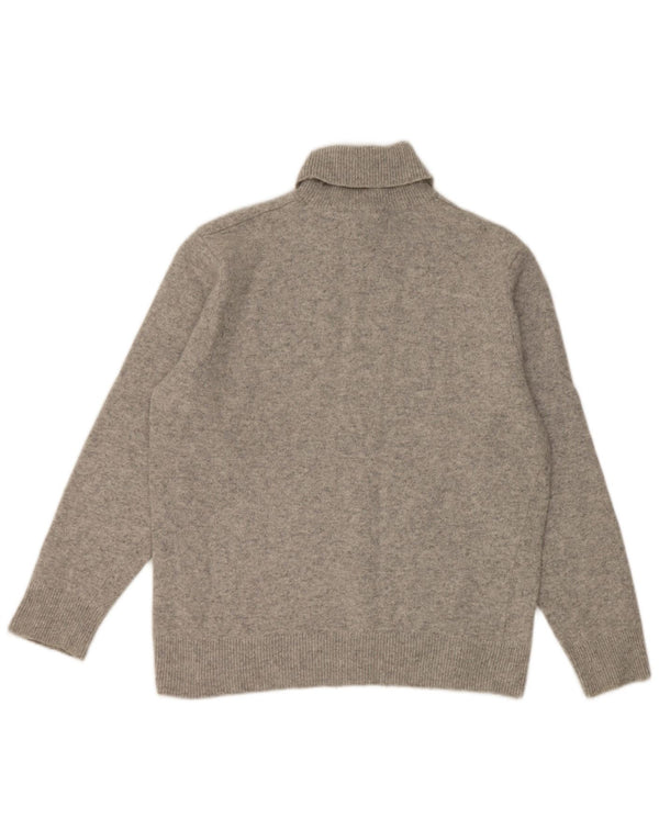 Pulover Barbour pentru femei cu gât rulat, UK 18 XL, lână cu pete gri