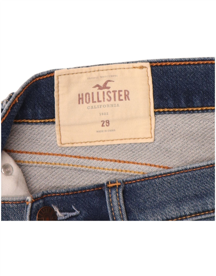 Pantaloni scurți din blugi pentru bărbați HOLLISTER W28, bumbac albastru mediu