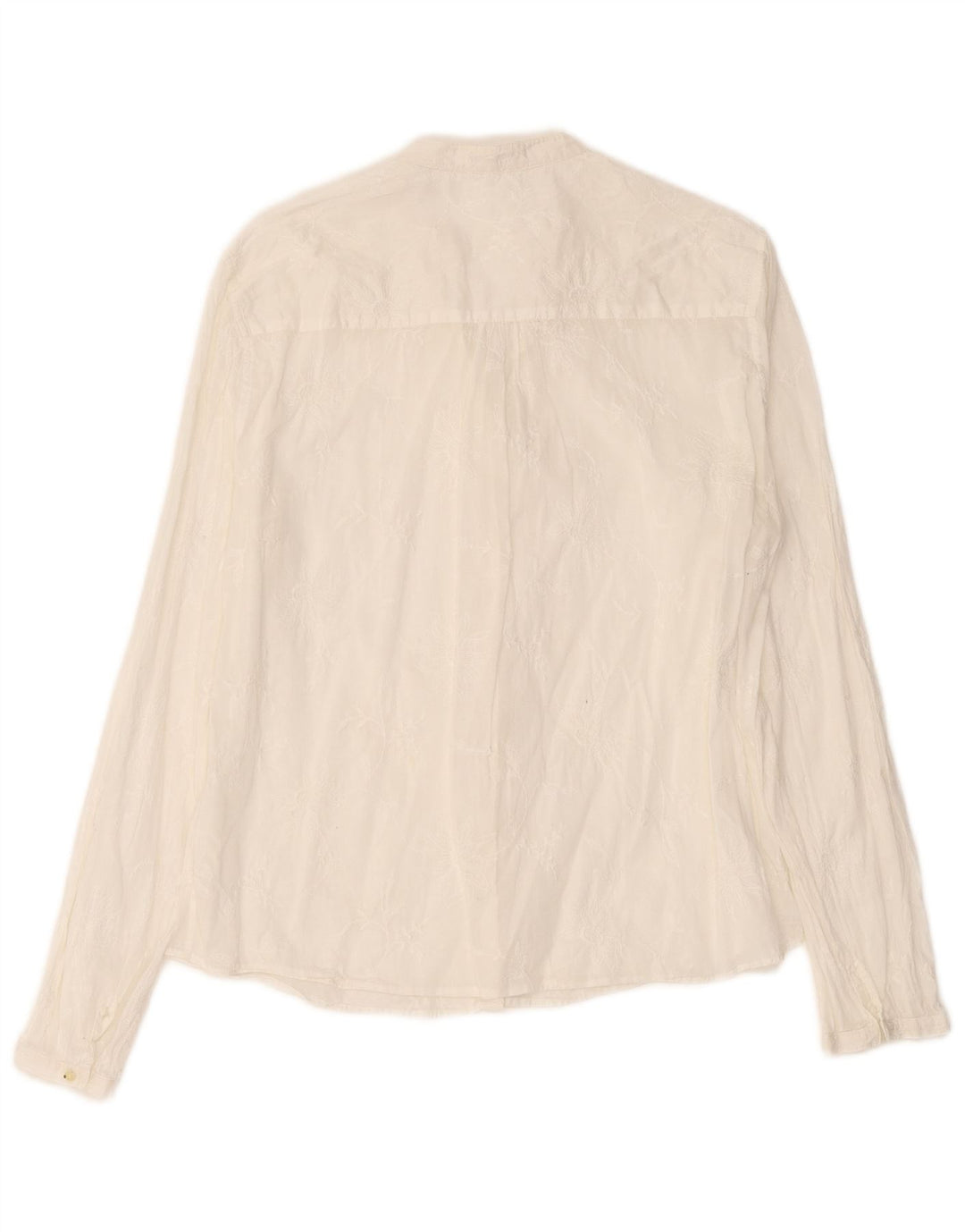 Cămașă Massimo Dutti pentru damă EU 44 XL Alb catifelat Floral