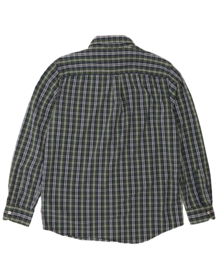 Cămașă pentru bărbați Chaps Easy Care, bumbac verde mediu cu carouri