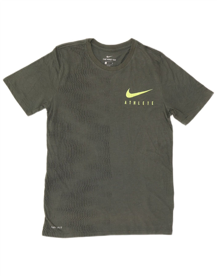 Tricou NIKE Dri Fit pentru bărbați Top mic din poliester cu dungi kaki