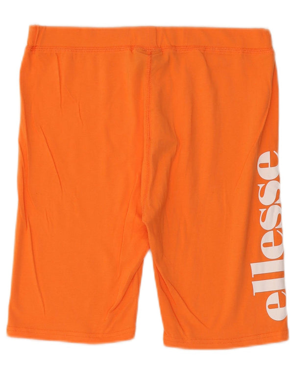 Pantaloni scurti sport grafic Ellesse pentru femei UK 14, bumbac portocaliu mediu