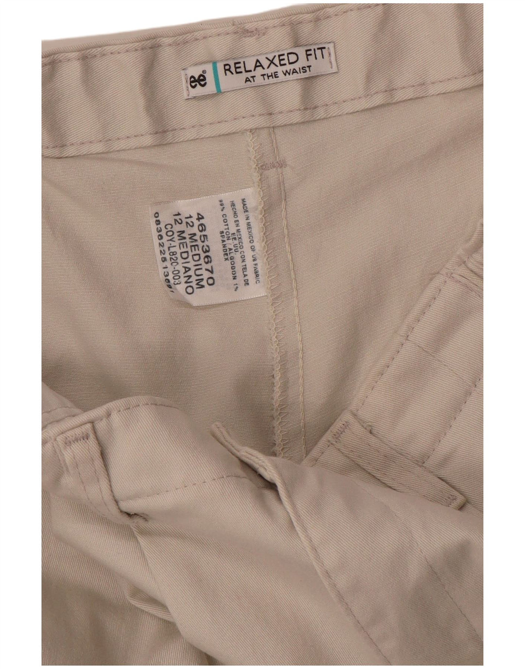 Pantaloni casual conici pentru femei Lee US 12 Large W32 L32 Bej Bumbac