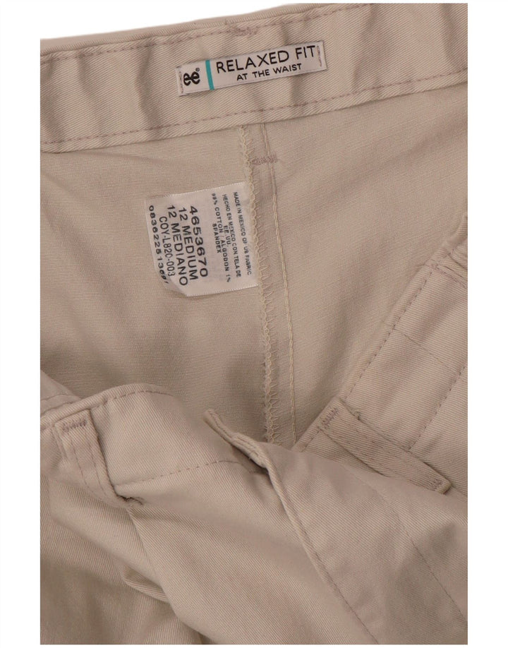 Pantaloni casual conici pentru femei Lee US 12 Large W32 L32 Bej Bumbac