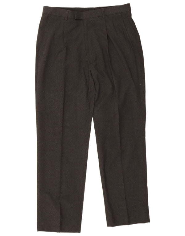 Pantaloni de costum pentru bărbați Marks & Spencer L34 L31 poliester gri
