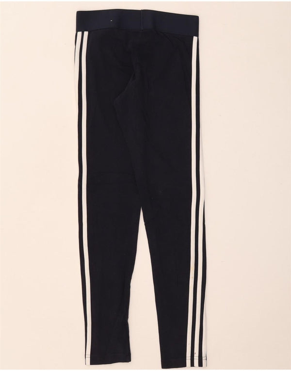 Leggings pentru femei Adidas UK 4/6 XS bleumarin bumbac