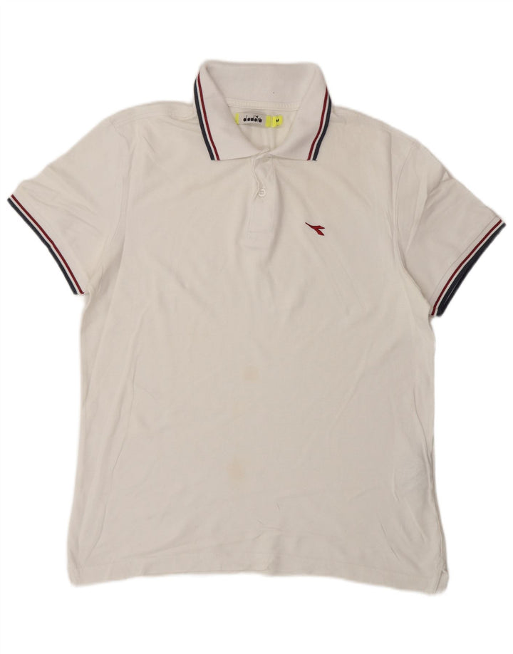 DIADORA Tricou Polo Barbati Bumbac Alb Mediu