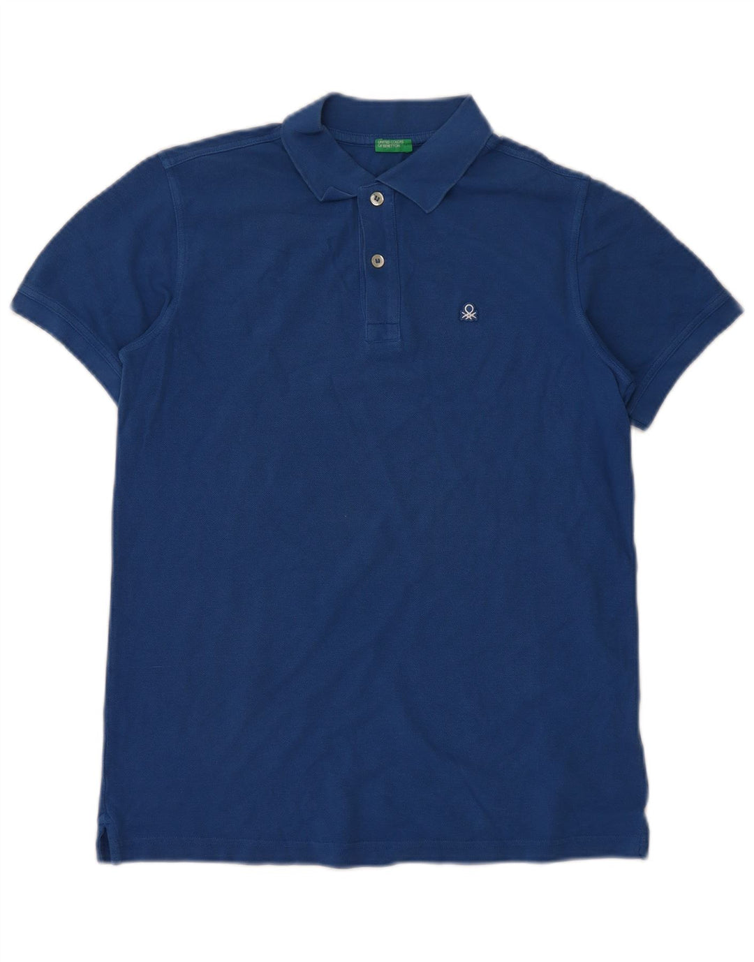 BENETTON Tricou Polo Băieți 13-14 Ani 3XL Bumbac Albastru