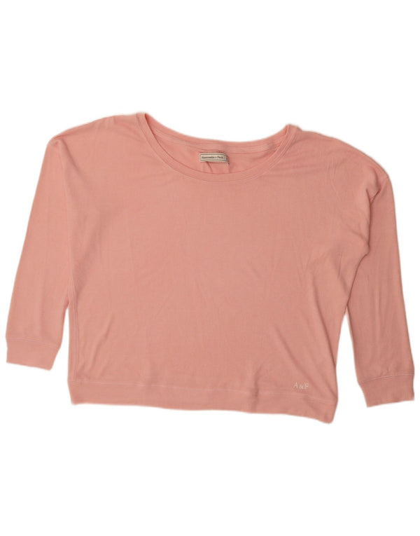 Bluză supradimensionată pentru femei Abercrombie & Fitch Top UK 16 Large Pink Viscose