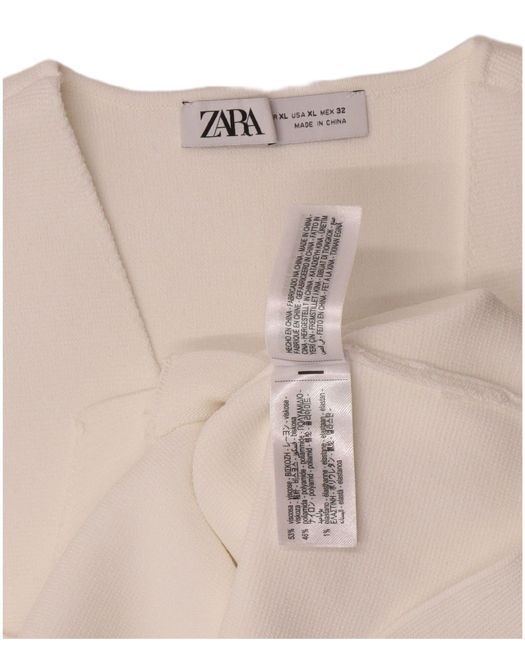 Vestă pentru femei Zara UK 18 XL, viscoză albă