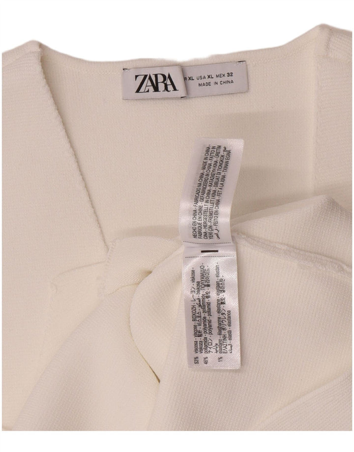 Vestă pentru femei Zara UK 18 XL, viscoză albă