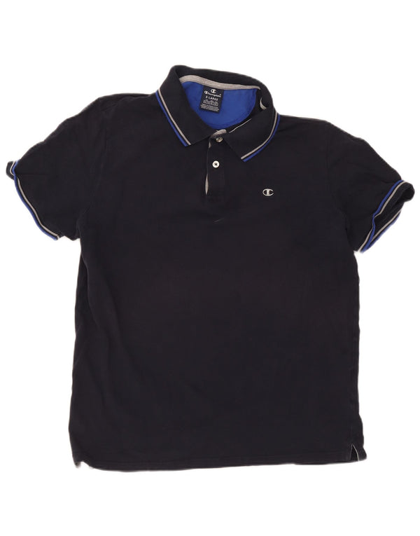 Champion Mens Polo Shirt XL Navy Blue Cotton
