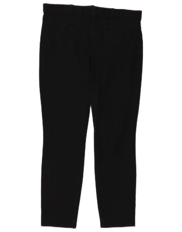 Pantaloni casual subțiri pentru femei Gap UK 8 Small W30 L26 Bumbac negru