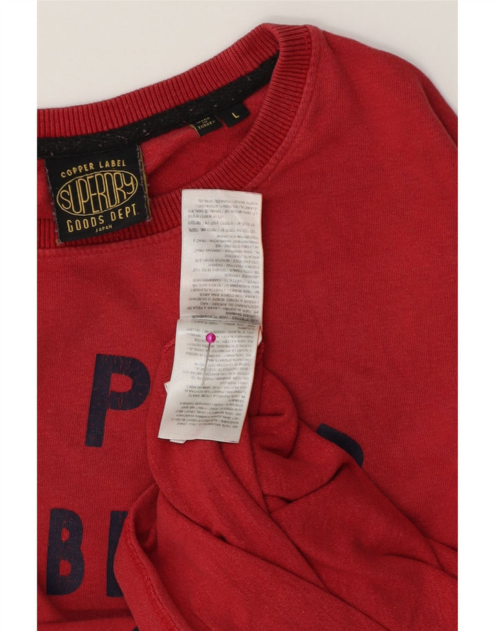Tricou grafic pentru bărbați SUPERDRY Top mare bumbac roșu