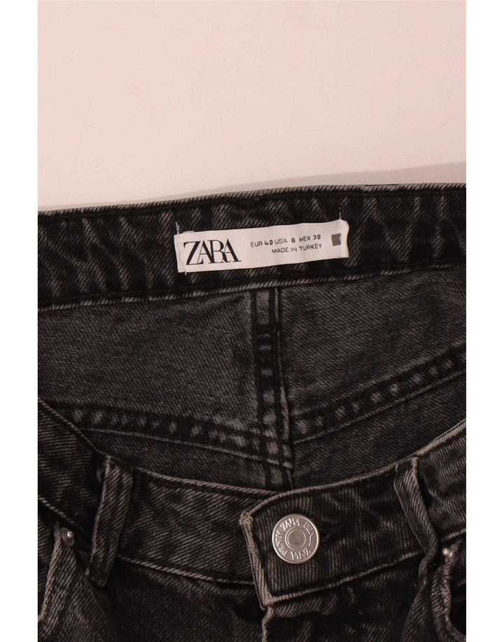 Pantaloni scurți din denim pentru femei Zara EU 40 Medium W30 Negru