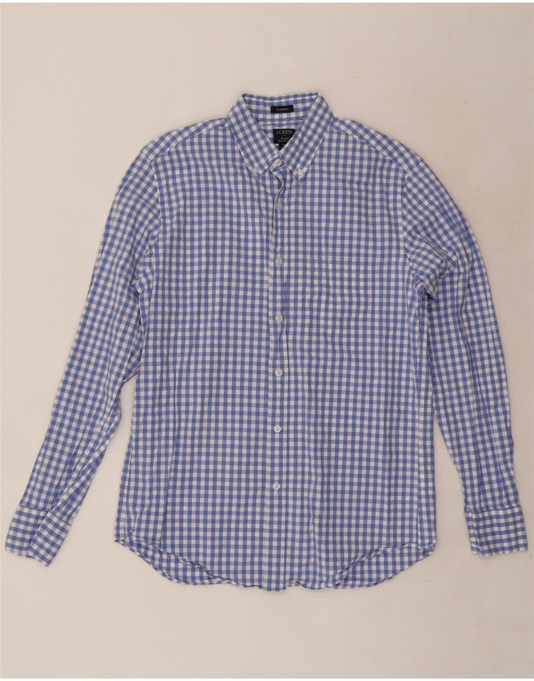 Cămașă pentru bărbați J. Crew Classic Fit, Bumbac Vichy albastru mediu