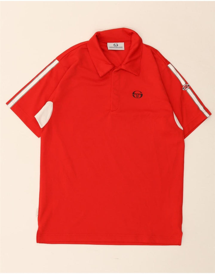 SERGIO TACCHINI tricou polo băieți 13-14 ani XL roșu poliester bloc de culoare