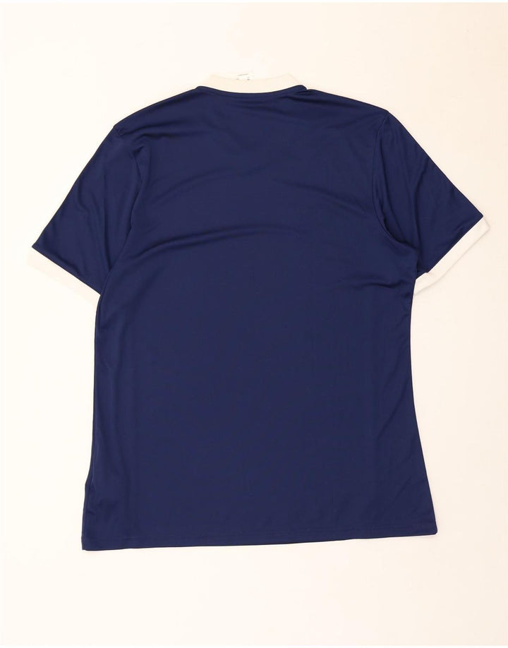 Tricou pentru bărbați Adidas Top mare bleumarin cu dungi din poliester