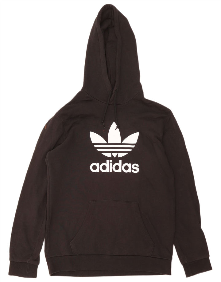 Pulover pentru bărbați Adidas Graphic Hoodie, bumbac mediu negru