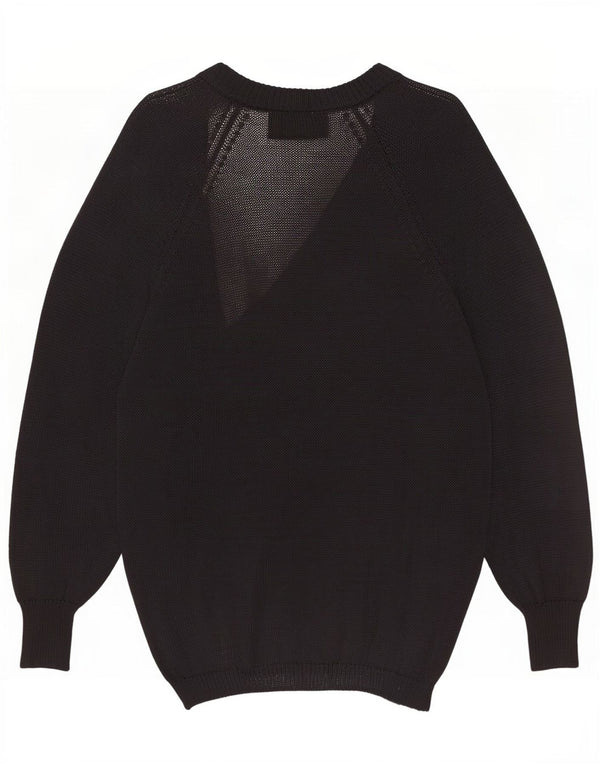 Pulover cardigan cu paragate Gianfrediani pentru femei UK 14 Medium Black Viscose