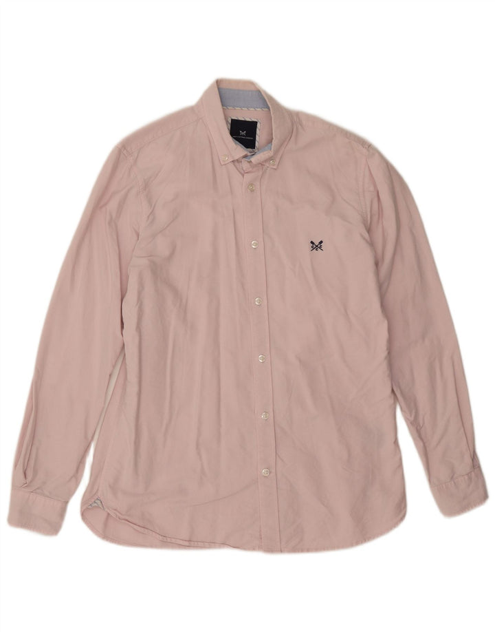 Crew Clothing Cămașă Slim Fit pentru bărbați, bumbac roz mediu
