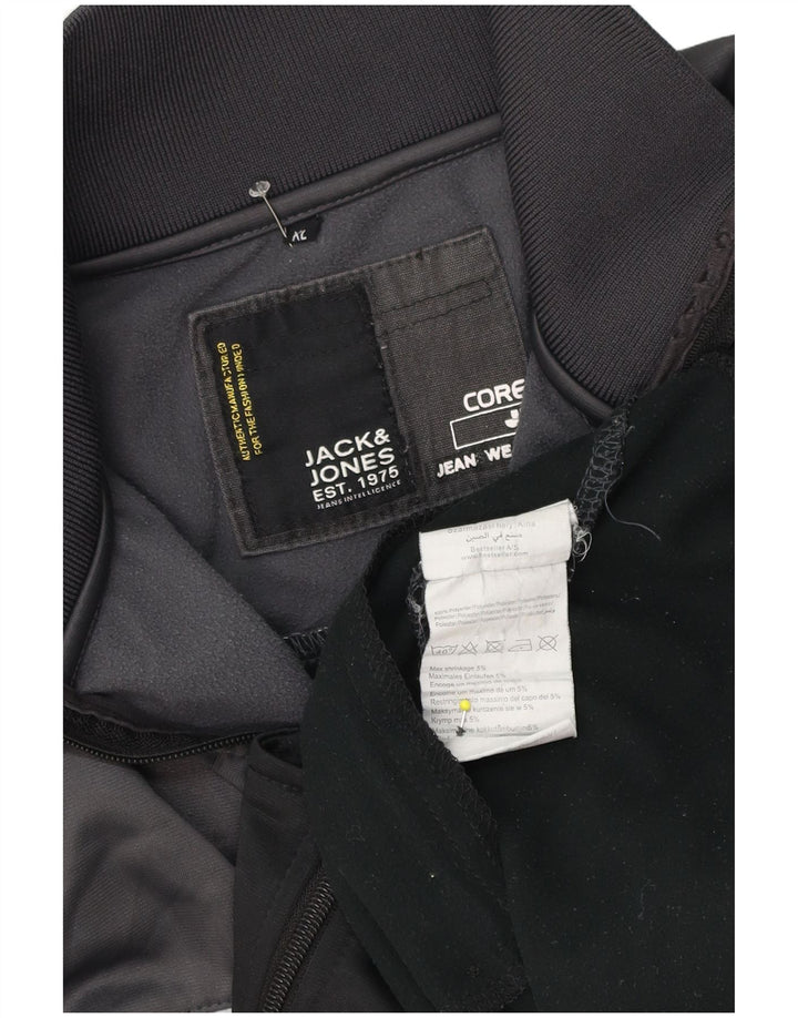 Jachetă de trening cu grafică Jack & Jones pentru bărbați, XL, negru, bloc de culoare