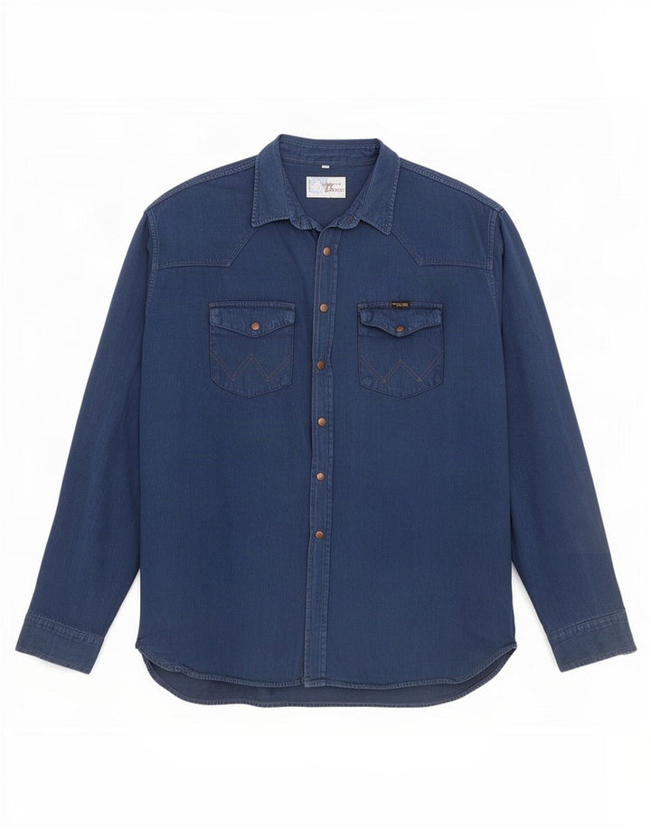 Cămașă pentru bărbați Wrangler XL Bumbac bleumarin