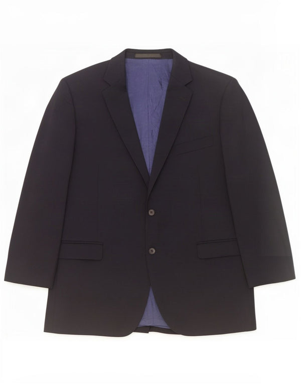 Jachetă pentru bărbați Marks & Spencer, cu 2 nasturi, UK 44 XL Lână bleumarin
