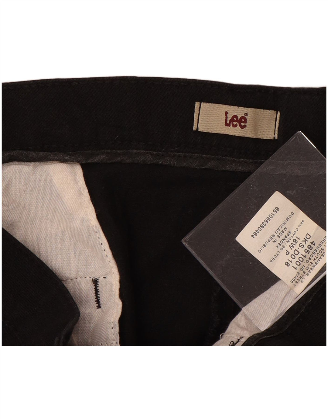 Pantaloni casual crop Lee pentru femei US 18 2XL W38 L28 bumbac negru