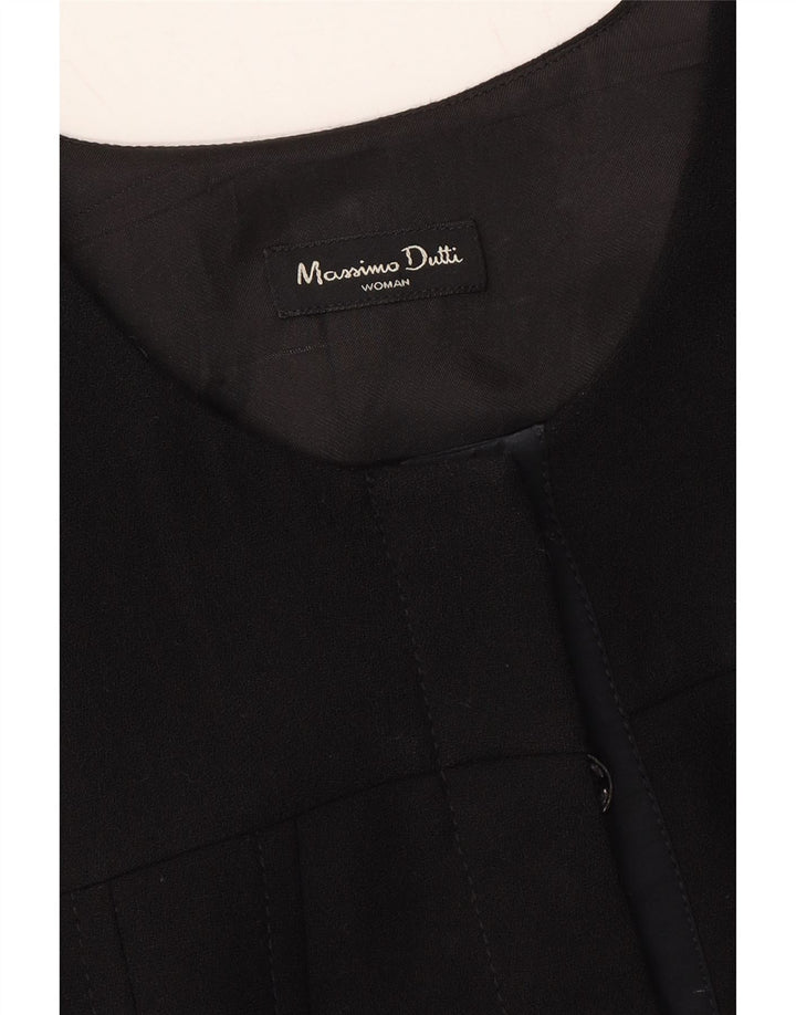 MASSIMO DUTTI Womens Sleeveless A-Line Dress EU 42 Large Black Wool Vintage Massimo Dutti and Second-Hand Massimo Dutti from Messina Hembry 