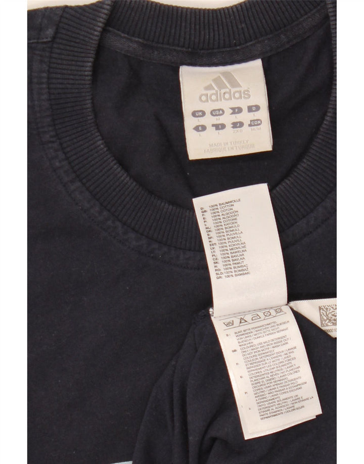 Tricou grafic pentru bărbați Adidas Top mare din bumbac bleumarin