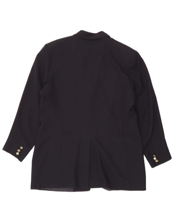 Jachetă Valentino pentru femei, cu 2 nasturi, IT 50 XL, viscoză, albastru bleumarin