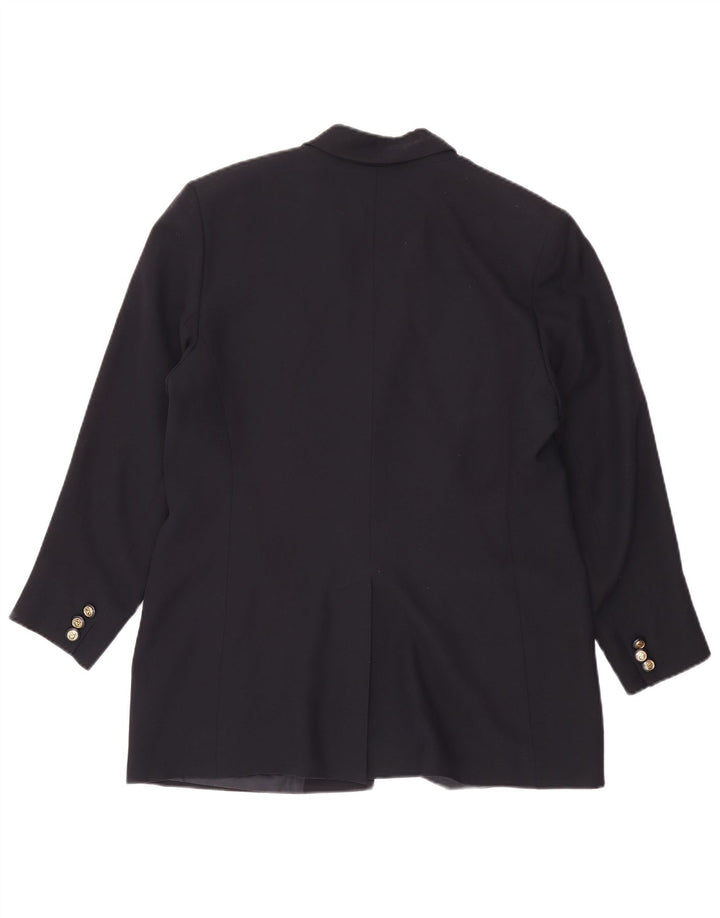 Jachetă Valentino pentru femei, cu 2 nasturi, IT 50 XL, viscoză, albastru bleumarin