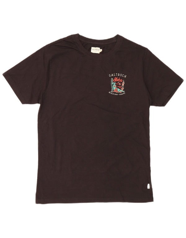 Tricou grafic pentru bărbați Saltrock Top mediu negru bumbac