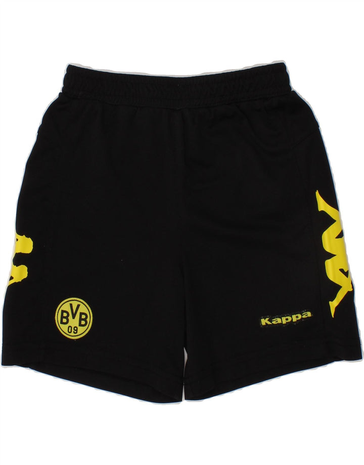 KAPPA Boys BVB Dortmund Graphic Sport Shorts 2-3 Years Black Polyester Vintage Kappa and Second-Hand Kappa from Messina Hembry 