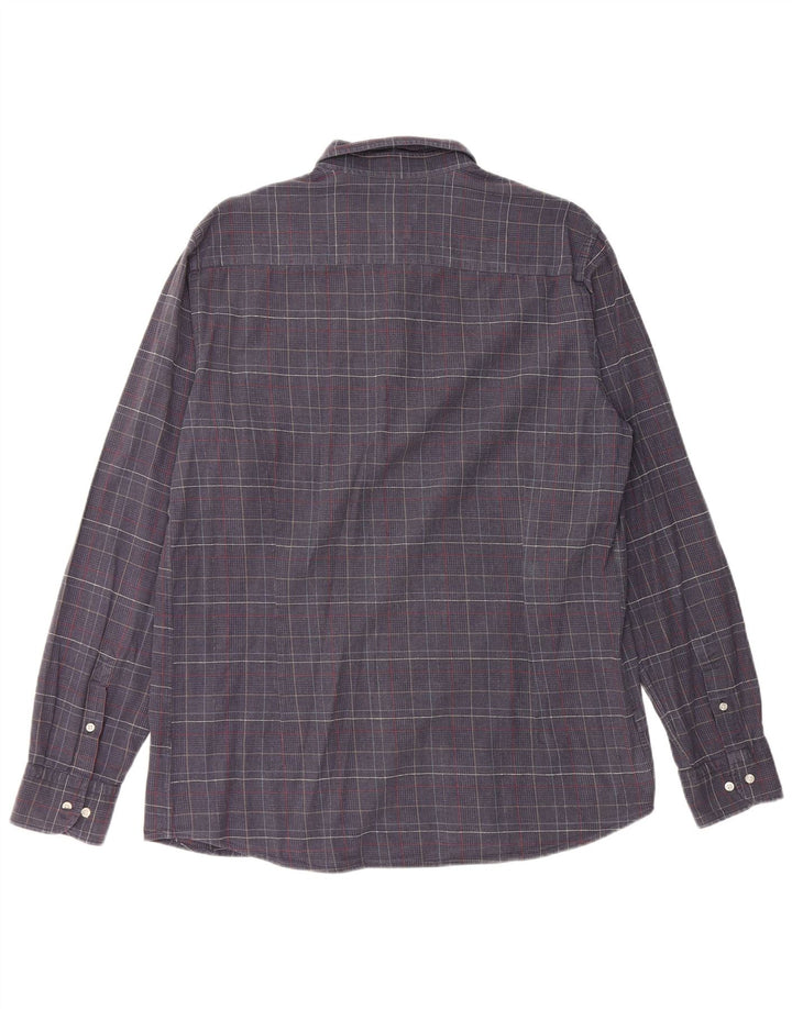 Cămașă pentru bărbați MASSIMO DUTTI XL din bumbac cu picior de gală, albastru