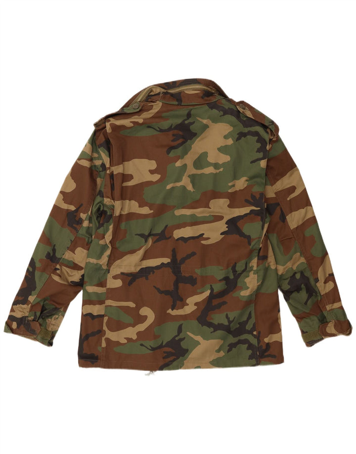Jachetă militară vintage pentru bărbați UK 38 Medium Khaki Camuflage Poliester