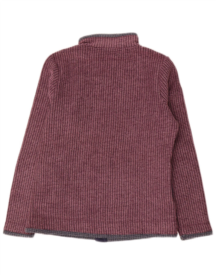 Jachetă pentru femei Weird Fish oversized fleece UK 10 Small Burgundy Poliester