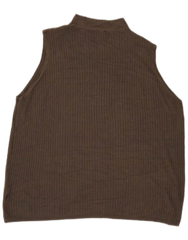 Marks & Spencer Womens Vest Tank Top UK 18 XL Kaki