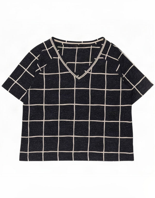Marks & Spencer Tricou pentru femei Top UK 16 Large Bleumarin Geometric
