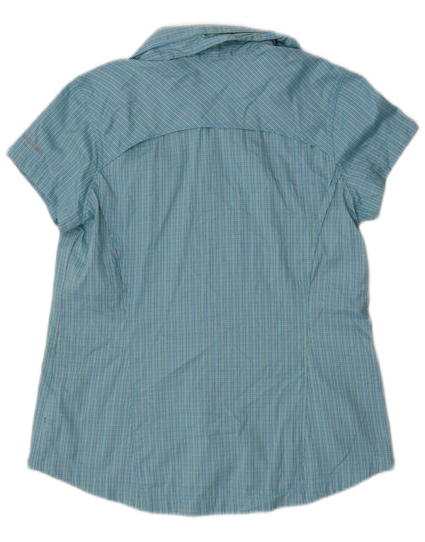Cămașă cu mânecă scurtă Columbia Omni-Shade pentru femei UK 12 Medium Blue Check