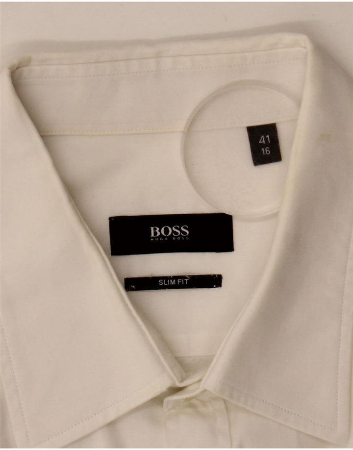 Cămașă pentru bărbați Hugo Boss Slim Fit, mare, albă