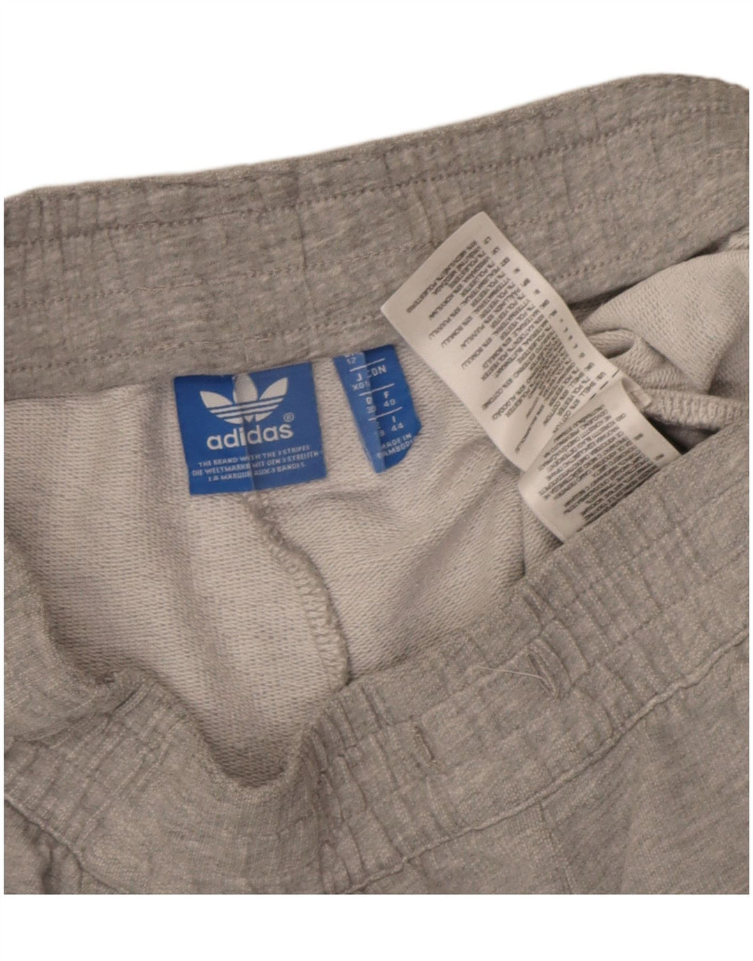 Pantaloni scurți sport Adidas pentru femei UK 12 Medium Gri Bumbac