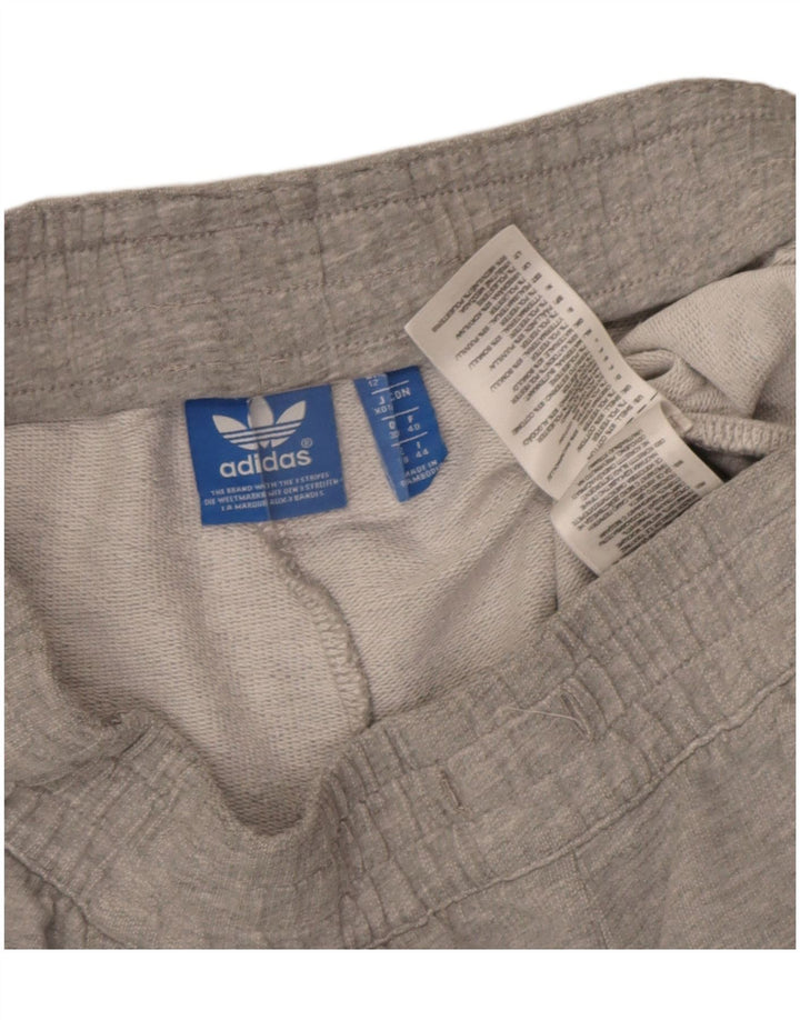 Pantaloni scurți sport Adidas pentru femei UK 12 Medium Gri Bumbac