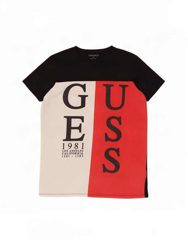Guess Boys Graphic T-Shirt Top 15-16 Years Black Cotton