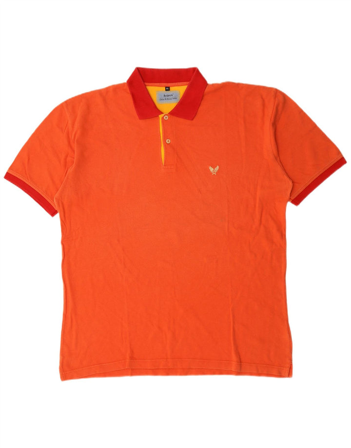 Tricou polo Avirex pentru bărbați 2XL bumbac portocaliu